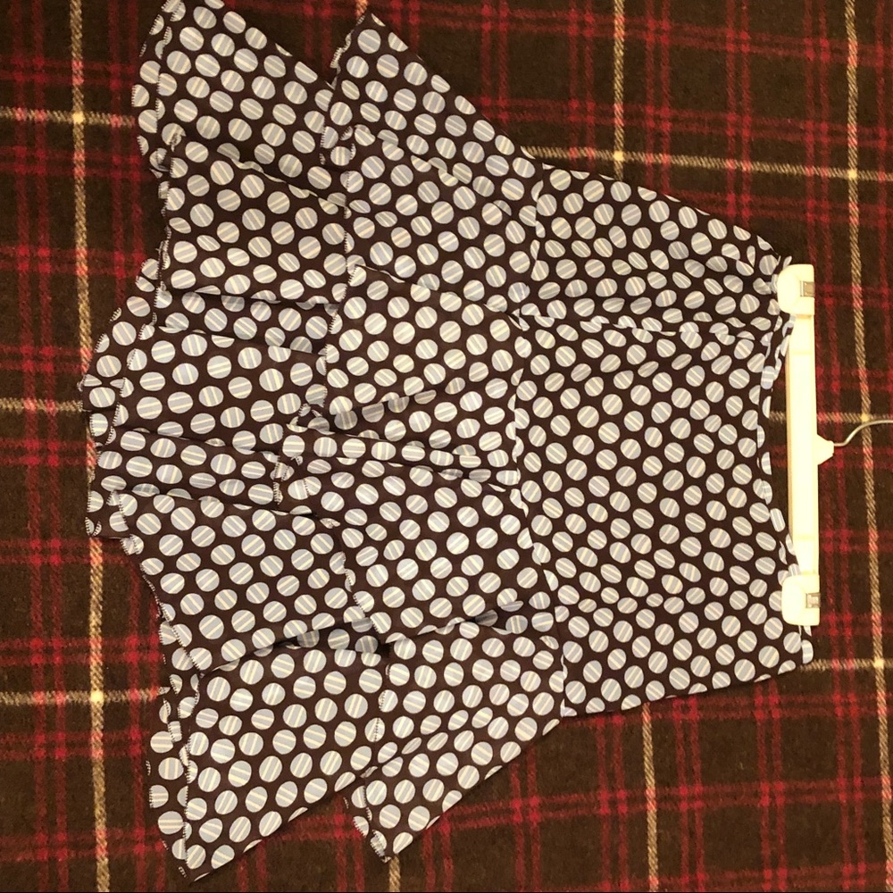 Brown skirt with blue dots